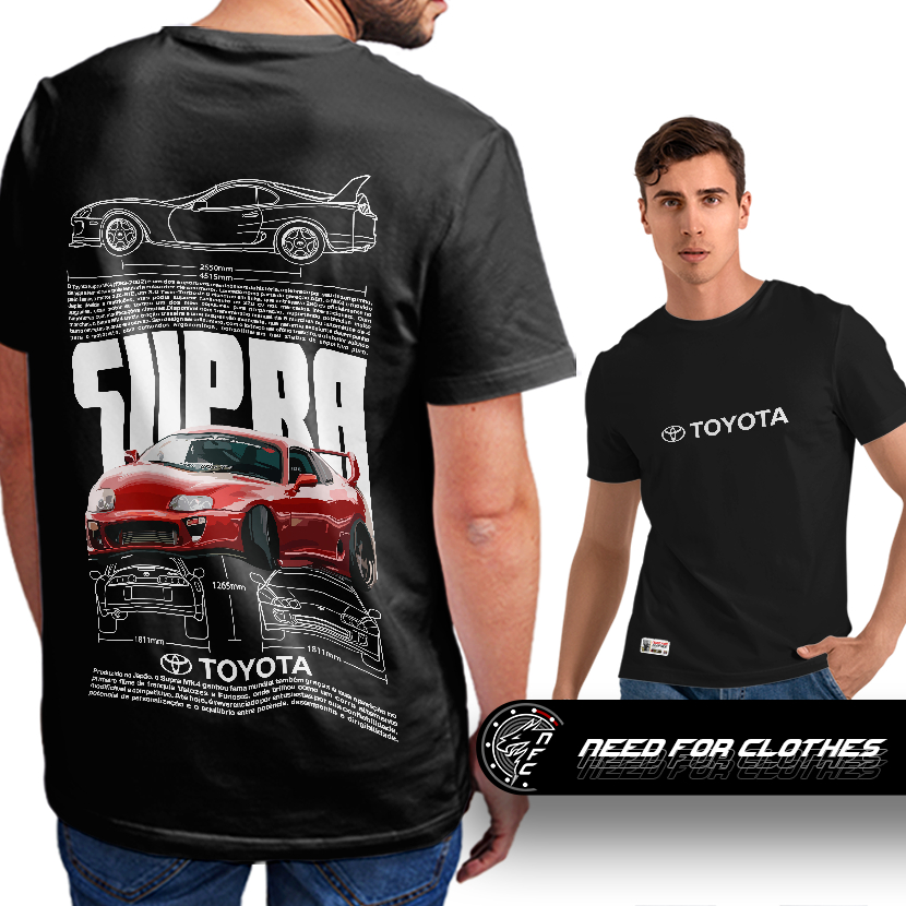 Camiseta Toyota Supra MK4, 2JZ-GTE, Twin-Turbo, Esportivo Japonês Icônico
