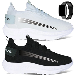 Kit 2 pares Tênis Masculino Leve Confortável Academia + Relógio Digital em Oferta na Shopee