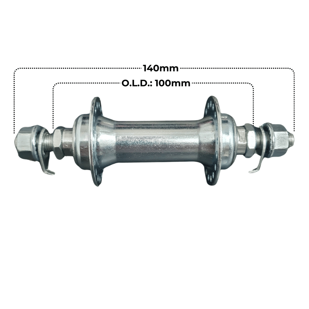 Cubo Dianteiro 36 Furos 140mm Cubo de Bicicleta Dianteiro Aço Esferado 36 Furos Freio V-brake Eixo