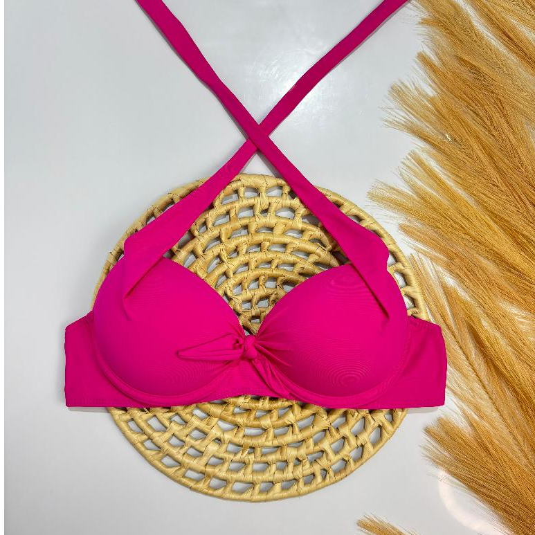 Biquini top bojo com sustentação, plus size, praia, piscina, academia, fitness bikinii biquine em Oferta na Shopee