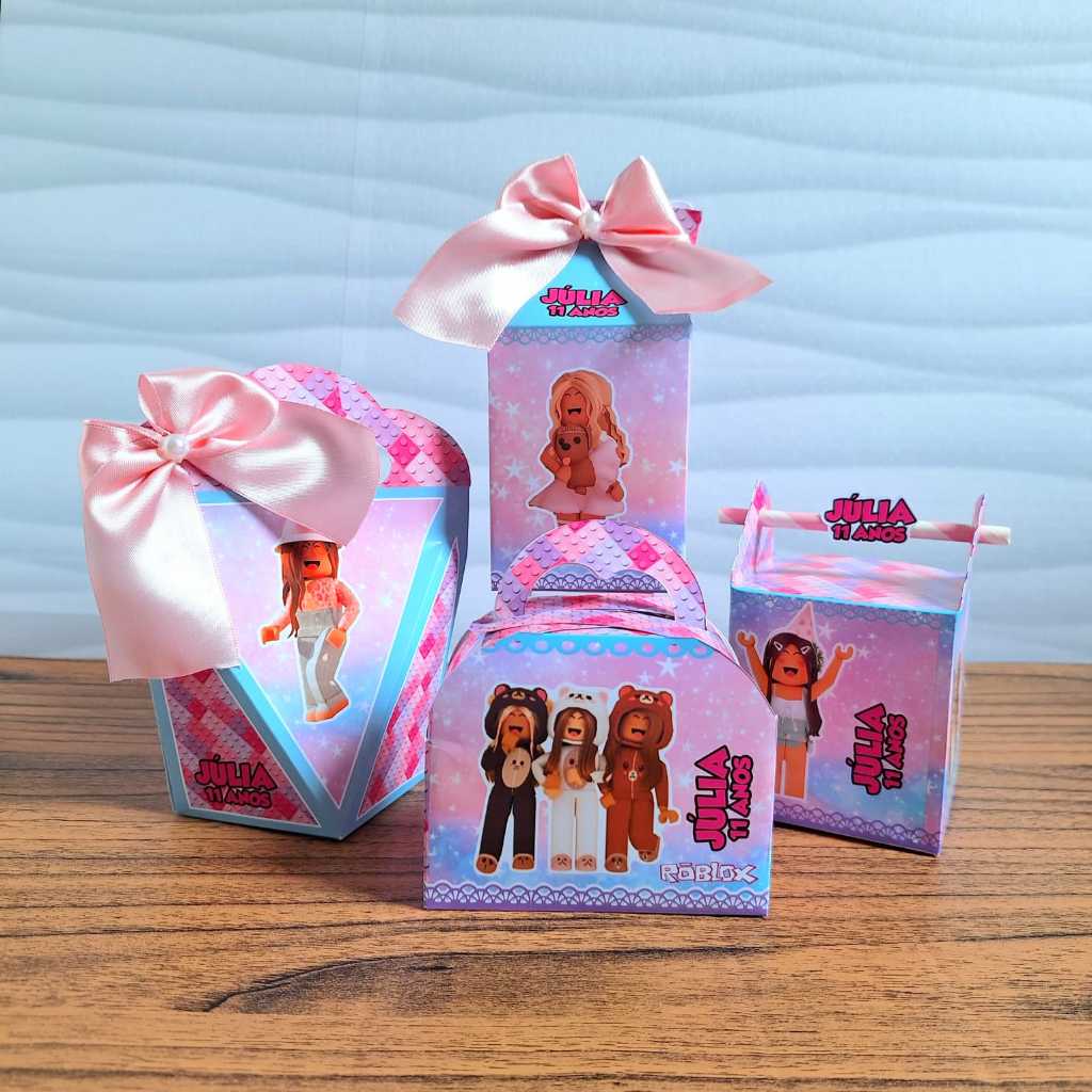 ROBLOX / Caixinha / Kit PEGUE E MONTE / Caixinhas Personalizadas Roblox Menina / Mimos / Festas Lembrancinhas para festa
