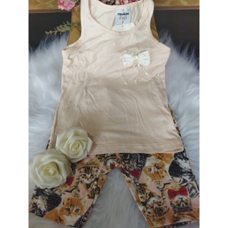 Conjunto Infantil Feminino Blusa Regata com Bermuda Ciclista Estampada - Rovitex - Tam 2  SKU principal: 3762266171 ID d