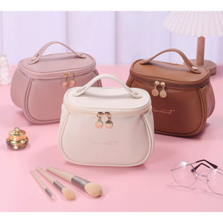 Bolsa De Cosmético De Couro PU Com Grande Capacidade Portátil Para Viagem 774 em Oferta na Shopee