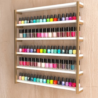 Nicho Suporte Expositor de Esmaltes Várias Cores Para Mesa Manicure Salão Beleza Modelo Industrial em Oferta na Shopee