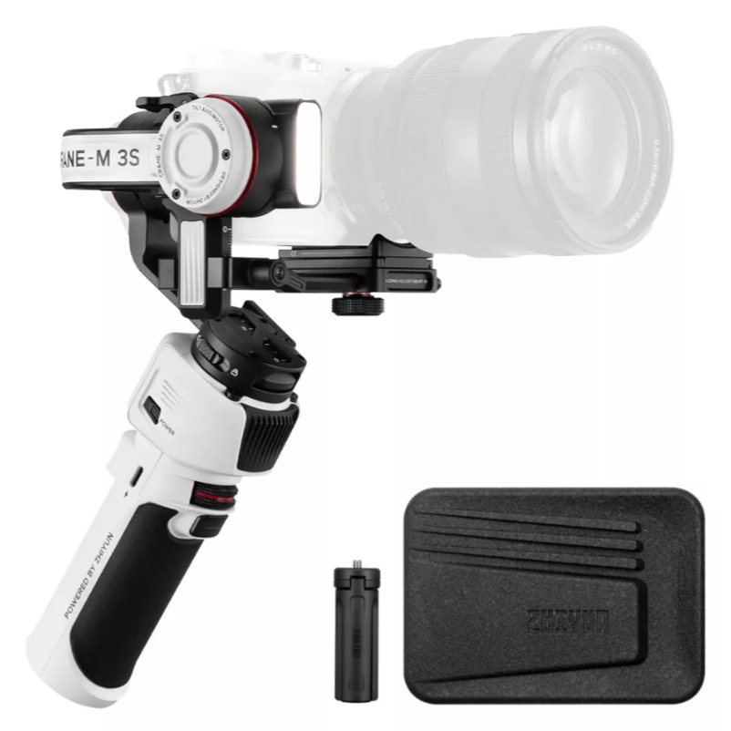 Estabilizador Gimbal Zhiyun Crane-m3 S Portátil Para Câmeras Branco-preto