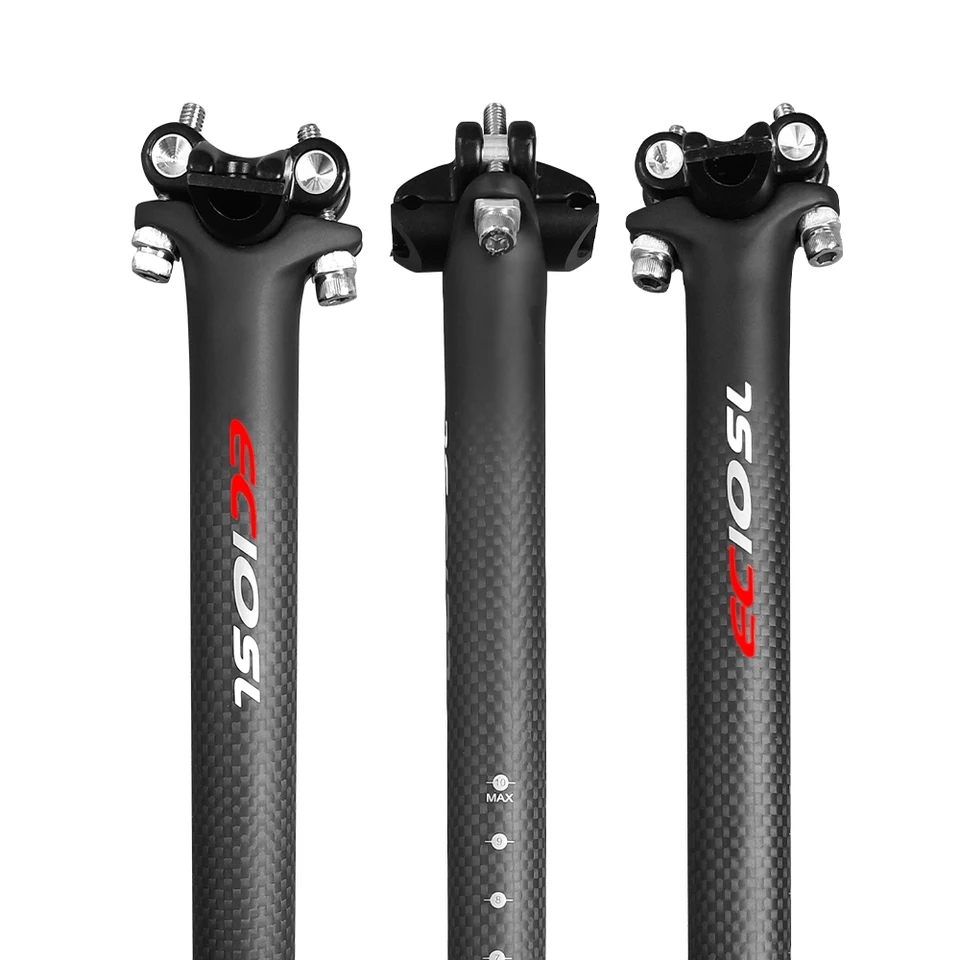 Canote Selim Ec10 Carbono 27.2 400mm Microajuste Mtb Speed