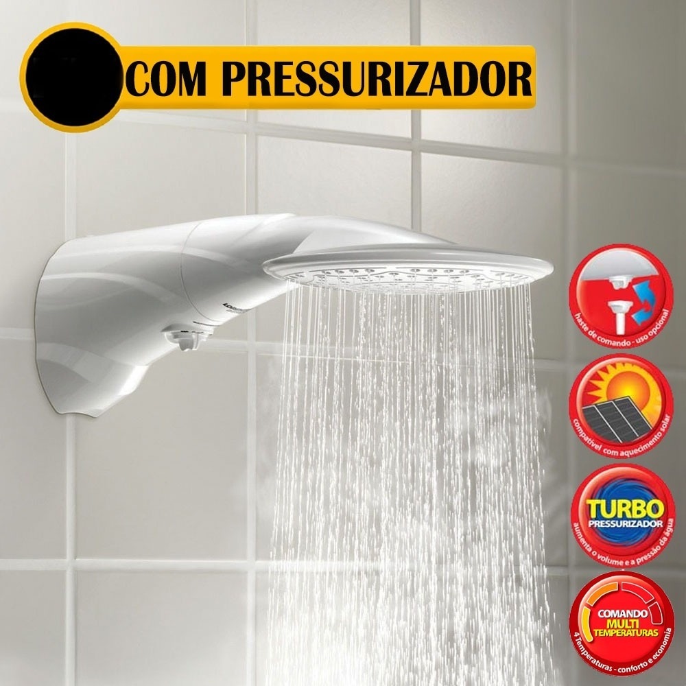 DUCHA ADVANCED TURBO LORENZETTI 4 TEMPERATURAS CHUVEIRO TURBO COM PRESURIZADOR 110/220V