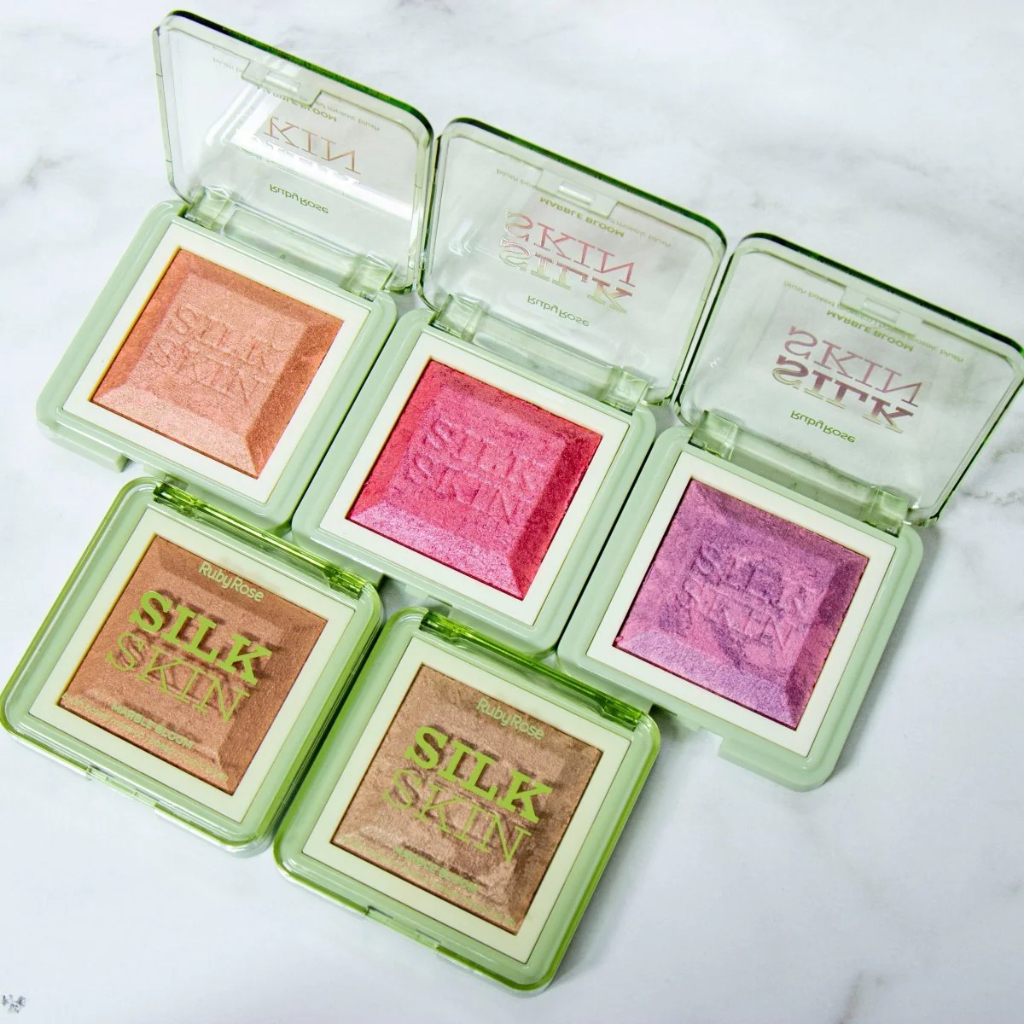 Ruby Rose Blush Marble Bloom Silk Skin By