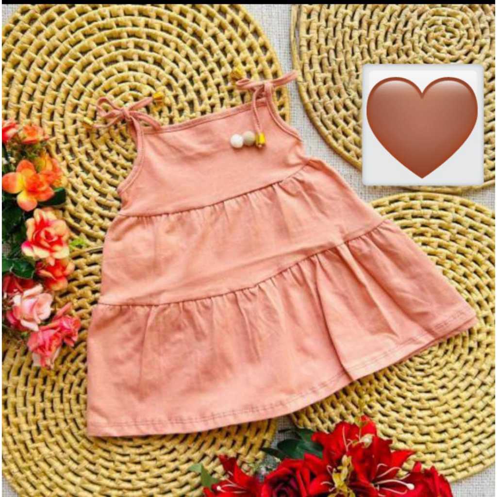 Vestido romper de bebê menina alcinha 6 a 9 meses Luxo blogueirinha em Oferta na Shopee