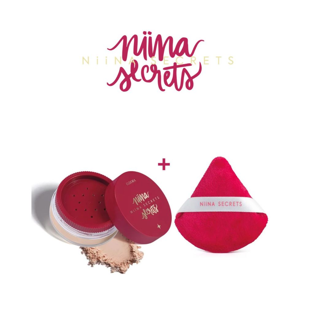 Combo Make Finalizada (2 itens) Pó Solto Cor 1 Niina Secrets Perfect Match + Esponja Pink Puff - Eudora