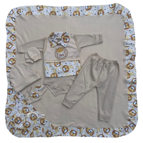 Kit saida maternidade Safari 7 peças, Roupa de bebe menino em Oferta na Shopee