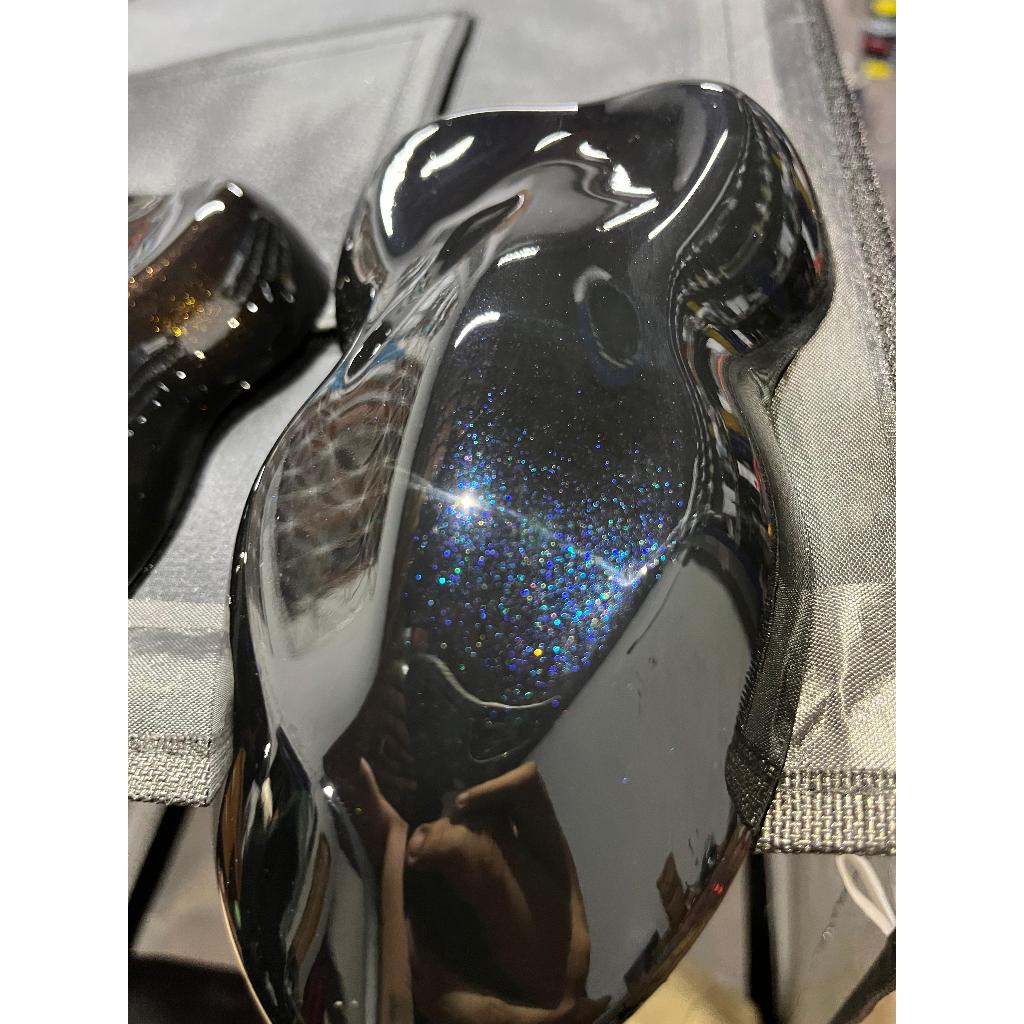 Tinta automotiva base poliéster preto Galaxy blue perolizado