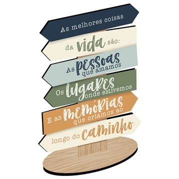 Enfeite De Mesa As Melhores Coisas Da Vida Decoração Pedestal Frases Good Vibes Otimismo Motivação