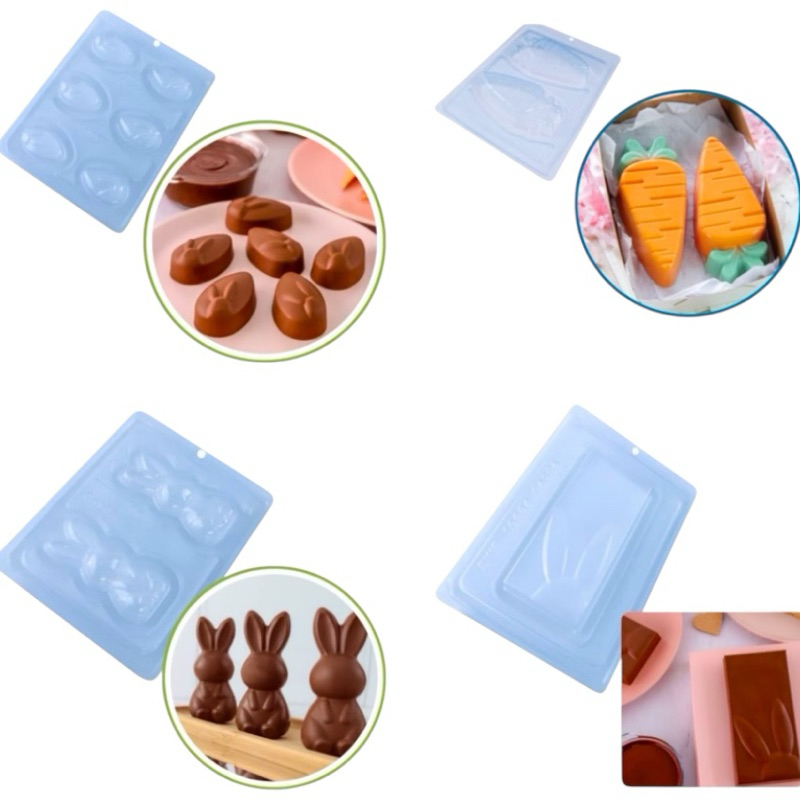 KIT 4 FORMAS BWB SILICONE PÁSCOA 2025 LANÇAMENTO 10604 + 10608 +10524 +10609 OFF em Oferta na Shopee