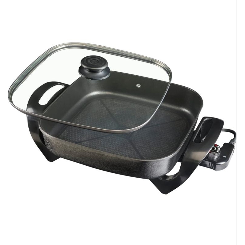 Agratto Panela eletrica Mangiare APEQ01l-01 preta quadrada 30cm 1500W