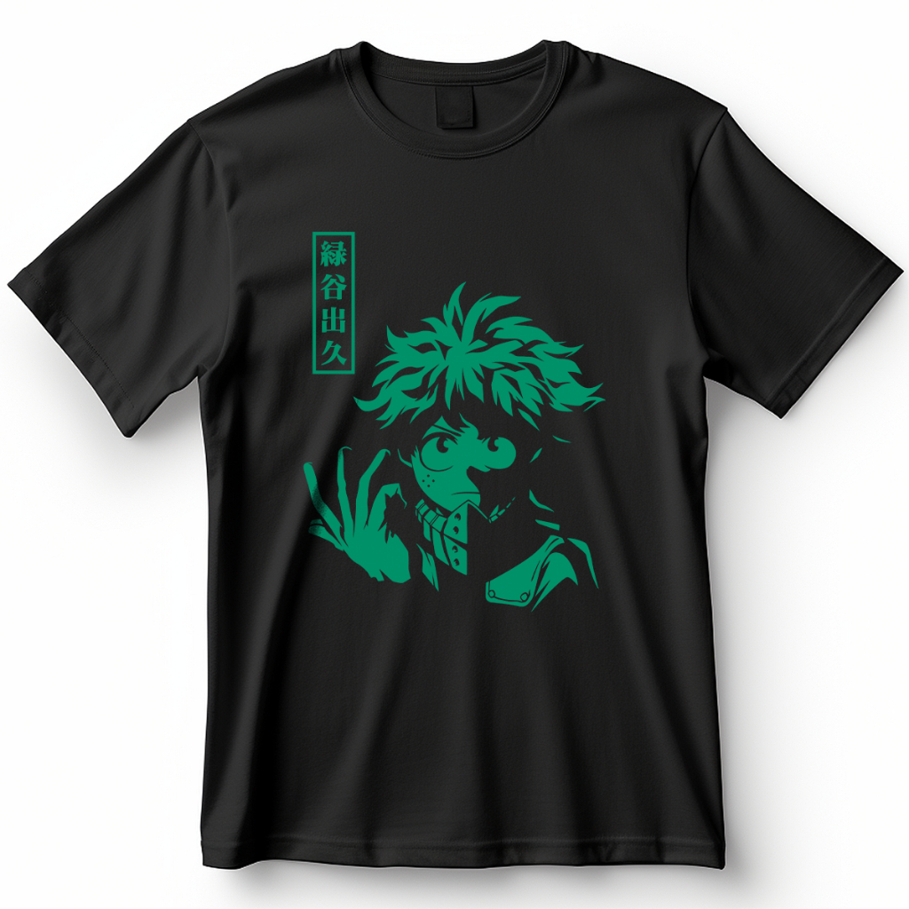 Camiseta Unissex Boku no Hero Academia Izuku Midoriya Blusa Style De Anime Camisa 100% Algodão