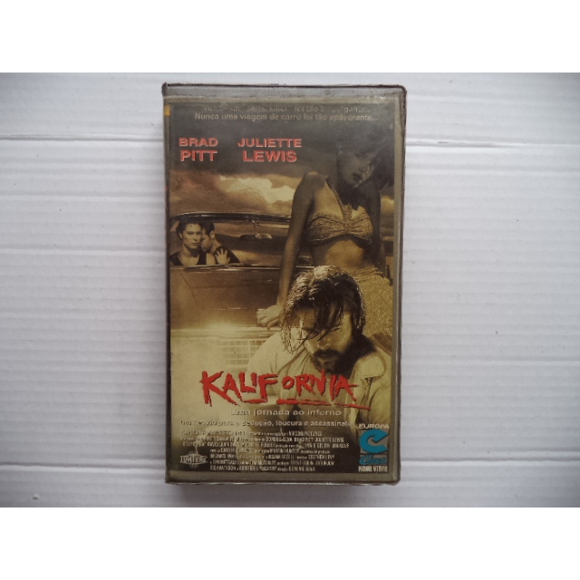 Fita Vhs Kalifornia uma jornada ao inferno Original Legendado Brad Pitt Juliette Lewis aventura