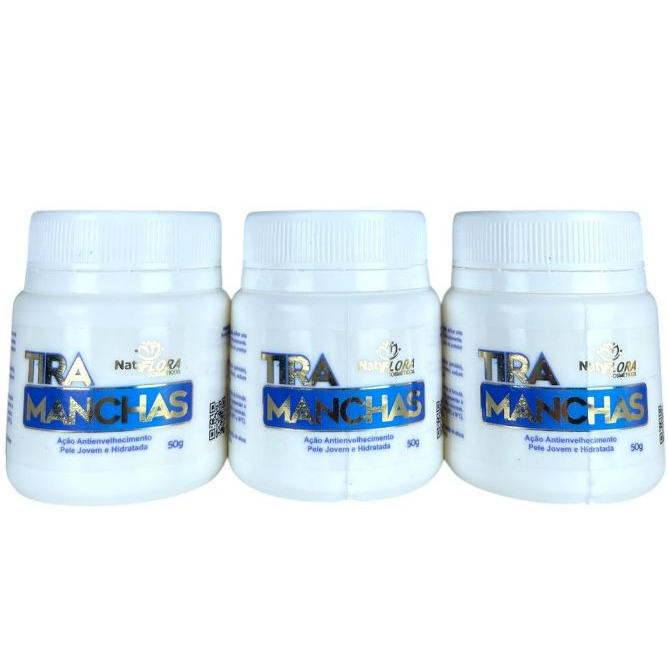 Tira Manchas, tratamento do  Melasma, ação Hidratação Anti-envelhecimento 3 unidades 50g NatyFlora em Oferta na Shopee