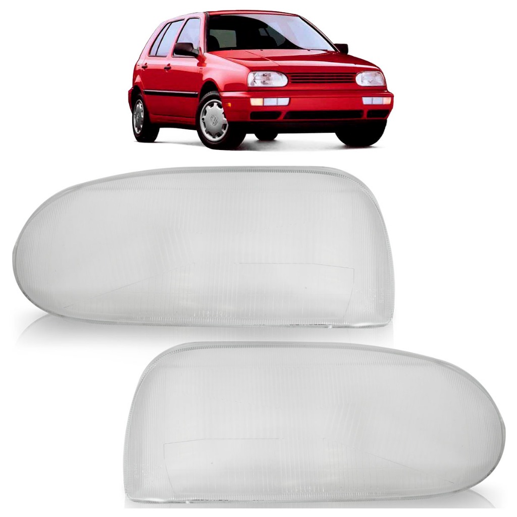 Par Lente Farol Dianteiro Golf Alemão 1994 1995 1996 Foco Duplo Transparente Lente Acrilico em Oferta na Shopee