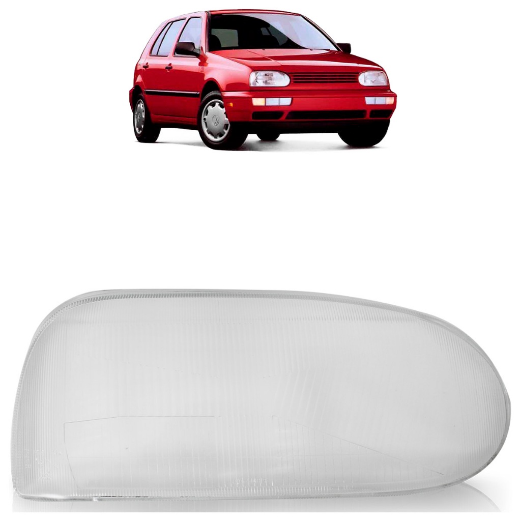 Lente Farol Dianteiro Golf Alemão 1994 1995 1996 Foco Duplo Transparente Lente Acrilico em Oferta na Shopee