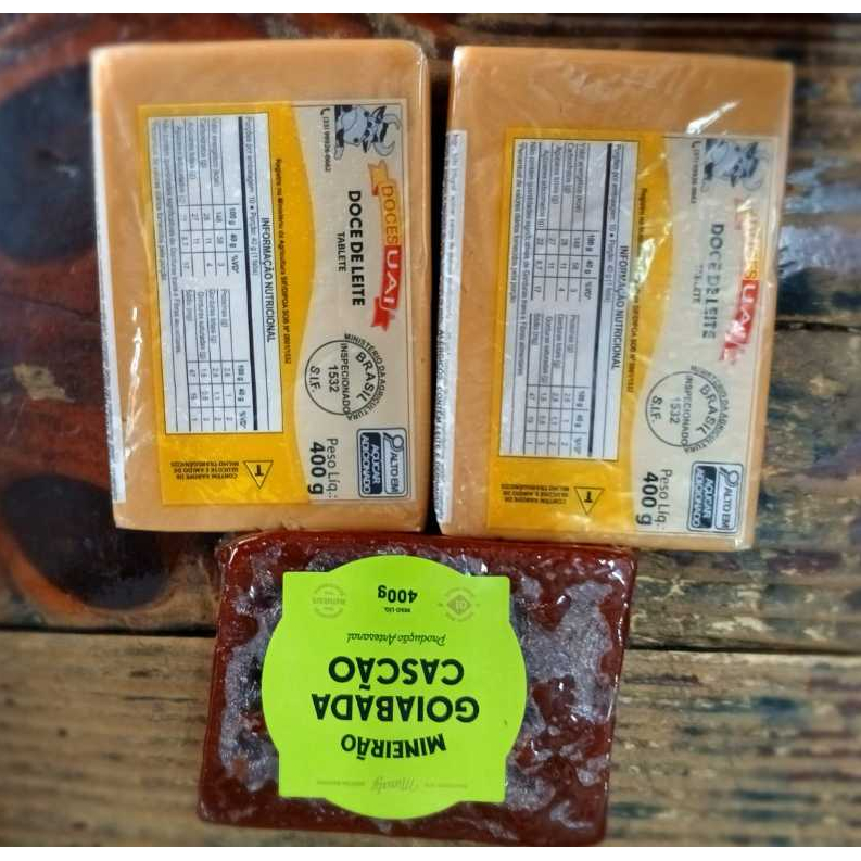 KIT 2 DOCE DE LEITE E 1 GOIABADA CASCÃO 400G