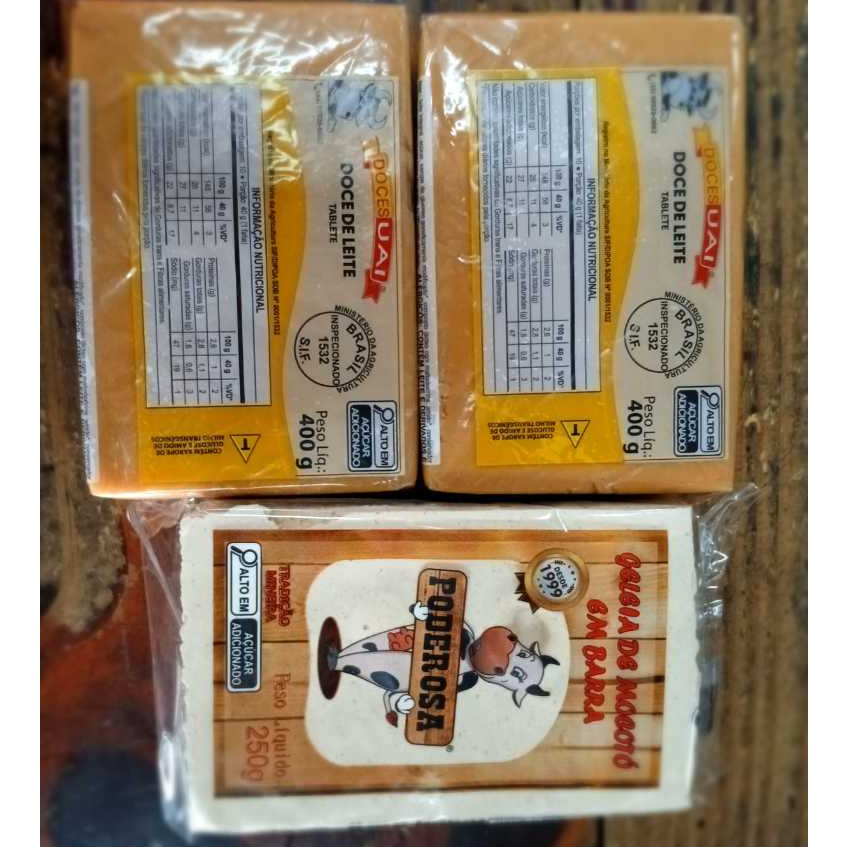 KIT 2 DOCE DE LEITE 400G E 1 GELEIA DE MOCOTO 250G