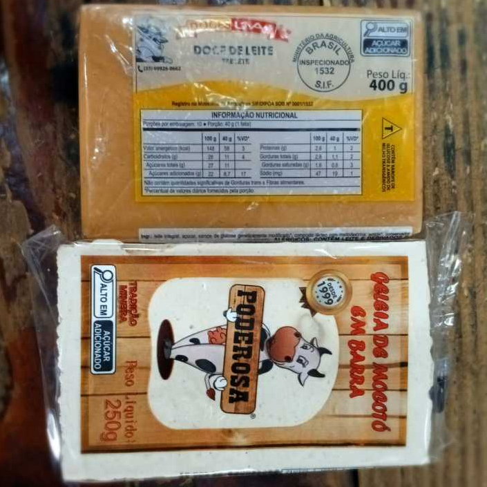 KIT 1 DOCE DE LEITE 400G E 1 GELEIA DE MOCOTO 250G