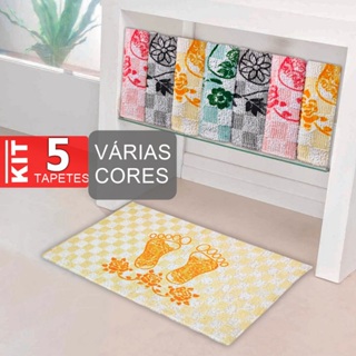 Kit 5 Tapete Banheiro Grande Toalha De Piso Atoalhado Pezinho 5 Unidades 40x60 CM em Oferta na Shopee