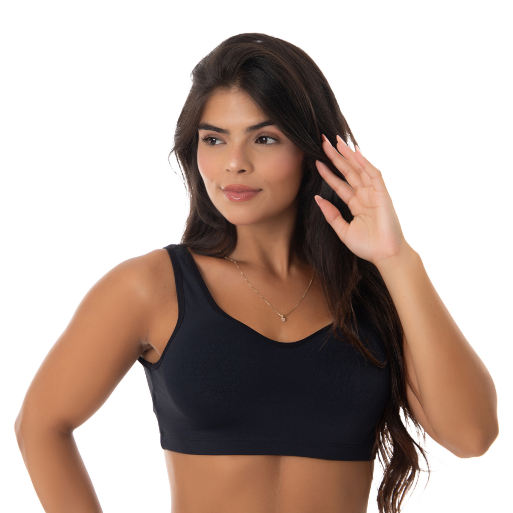 Top Feminino Conforto Moda Fitness Academia Sem Bojo