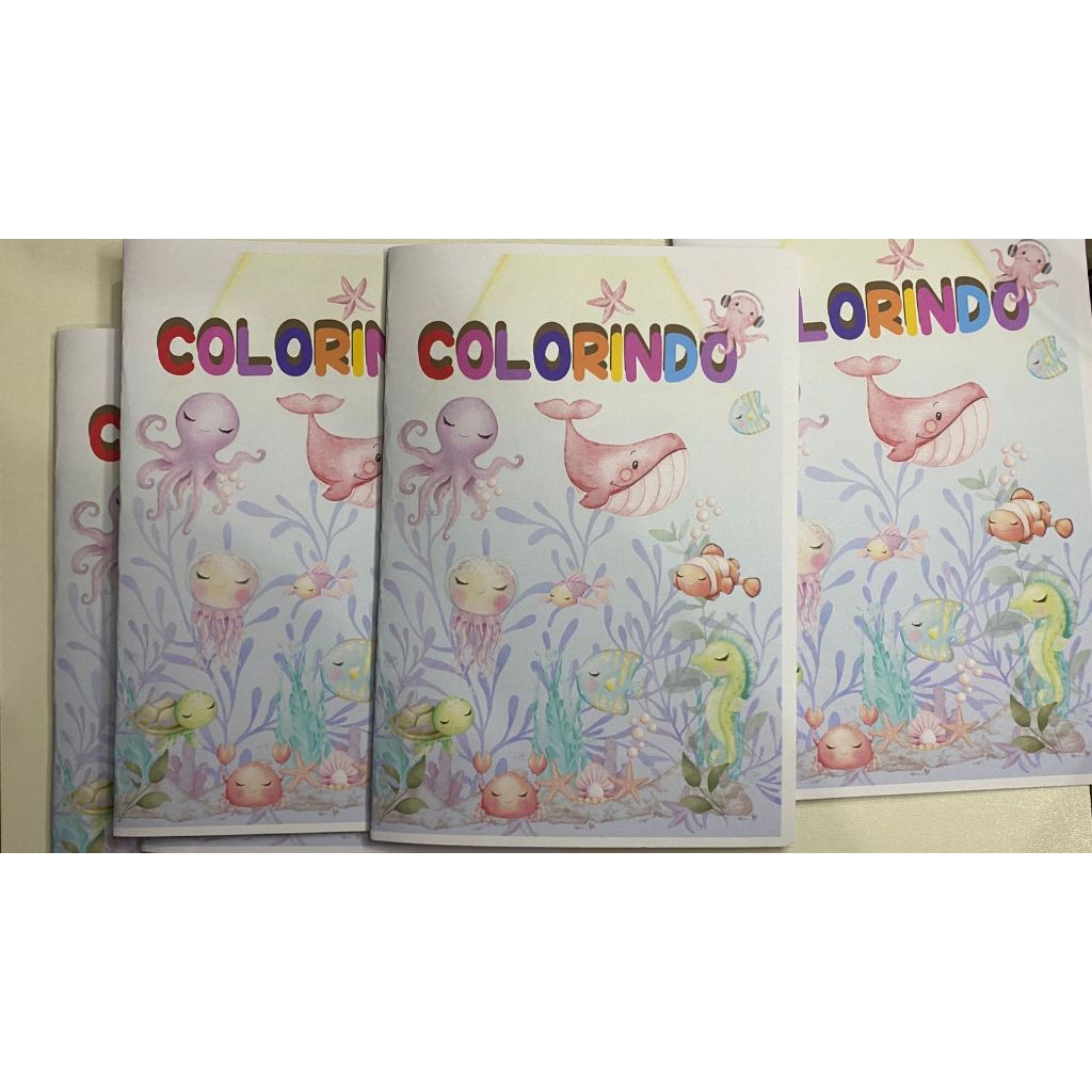 Kit 10 Revista Fundo do Mar Para colorir Personalizados Para festa de Aniversario