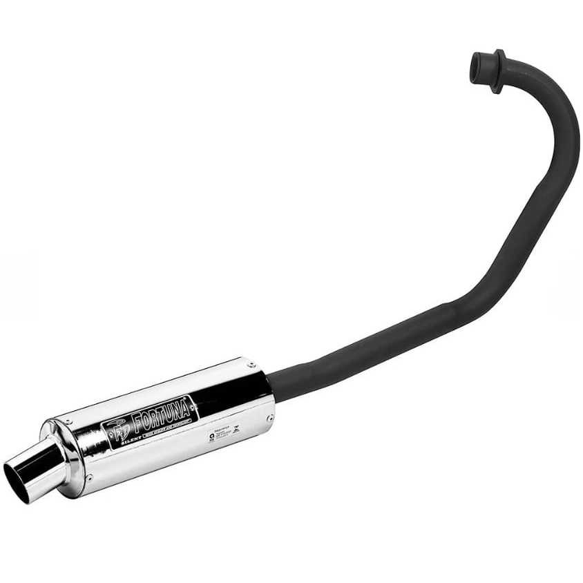 Escapamento Fan 125 2009 A 2014 Mini Turbo Cromado Fortuna