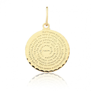 [SEMIJOIA] Pingente Oração Pai Nosso 20mm Folheado a Ouro 18k Coleção Religiosa em Oferta na Shopee