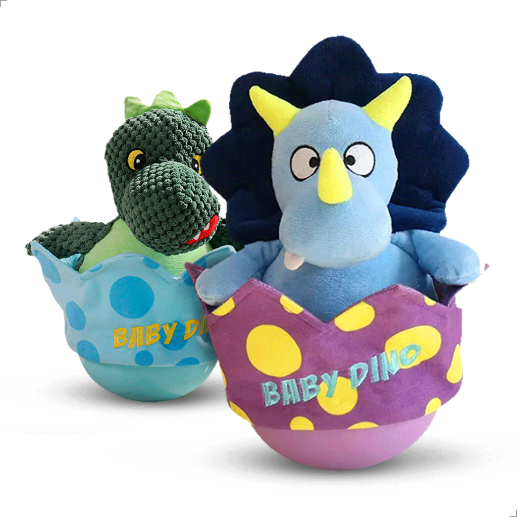 Brinquedo de Pelúcia PLUSH para Animais Domésticos Formato de Dinossauro Dentro do Ovo Momovida DT-4 - Pets