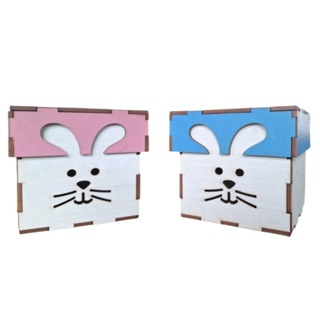 Porta Bombons Coelho da Páscoa Coloridas em MDF em Oferta na Shopee