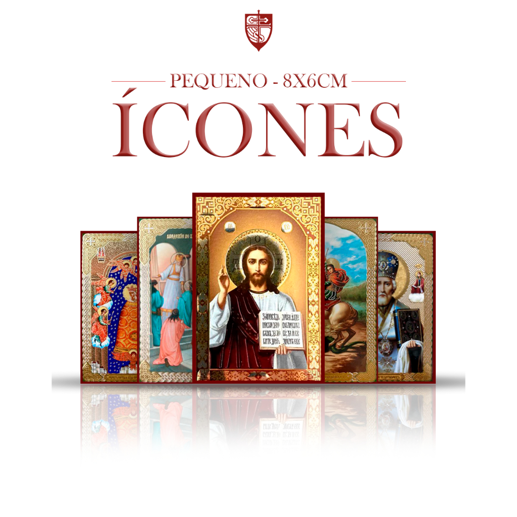 Ícone Bizantino Ortodoxo/Católico - Pequeno (8x6cm) em Oferta na Shopee
