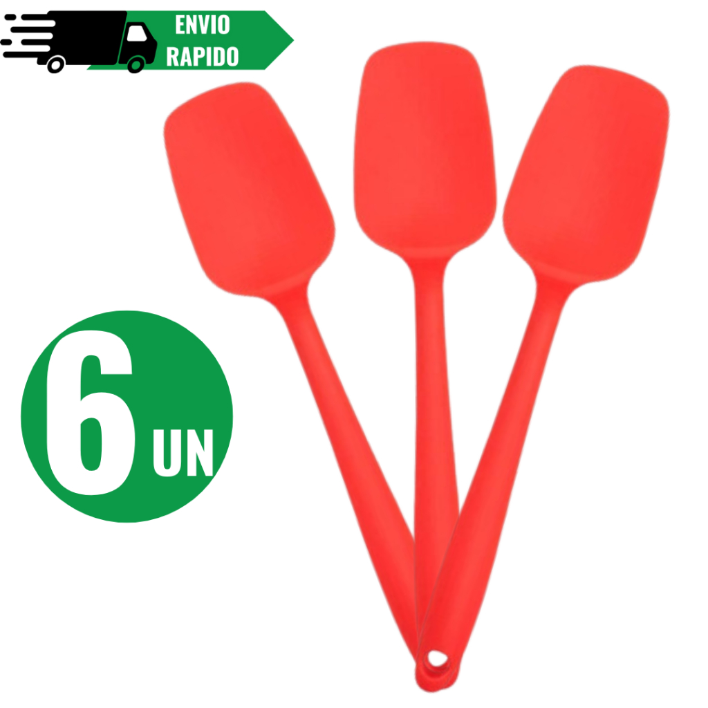 Kit De Espátulas Reta de Silicone Antiaderente Utilidade Domestica Multifuncional