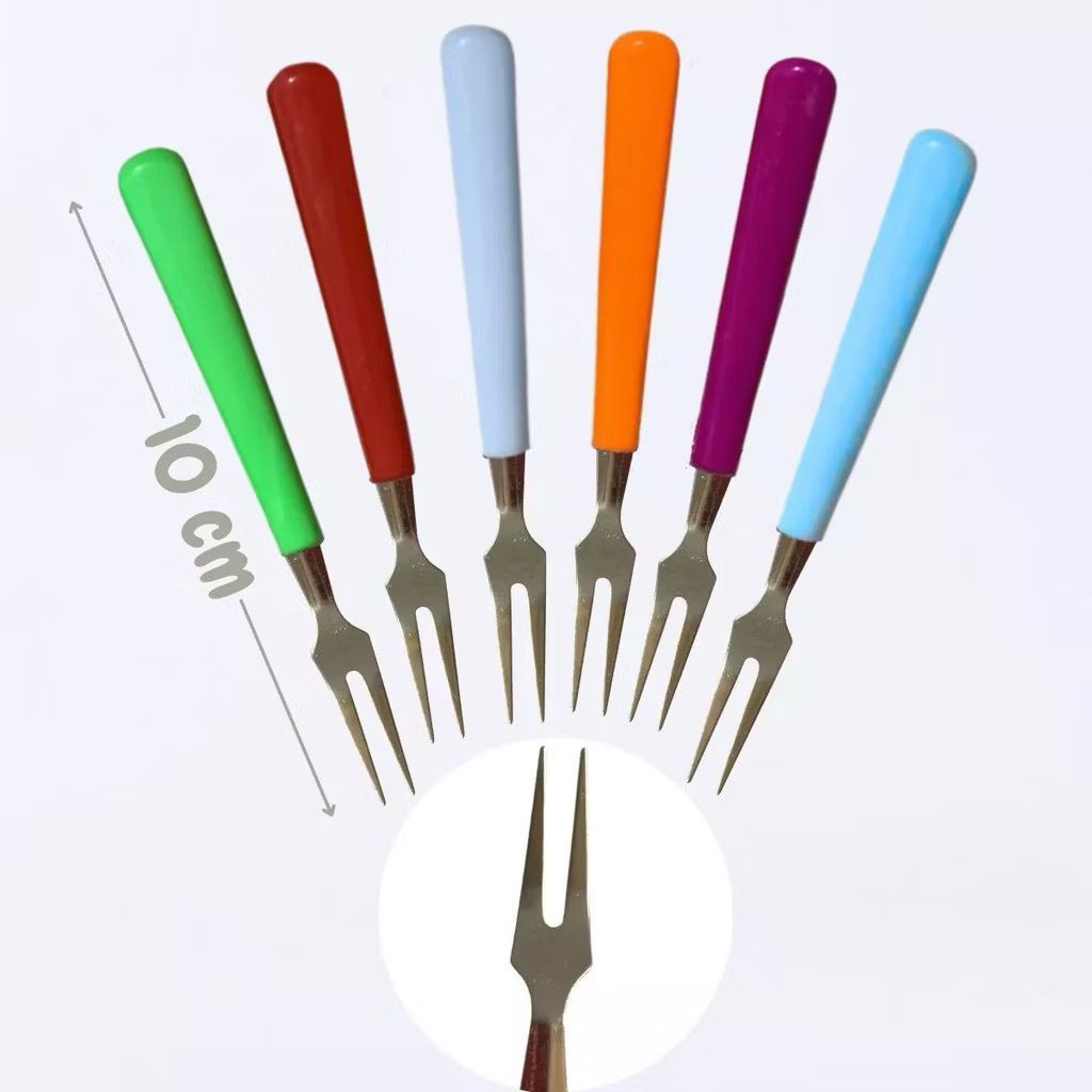 kit 6/12 Peças  garfinhos para fruta petiscos Aço Inox Petiscos