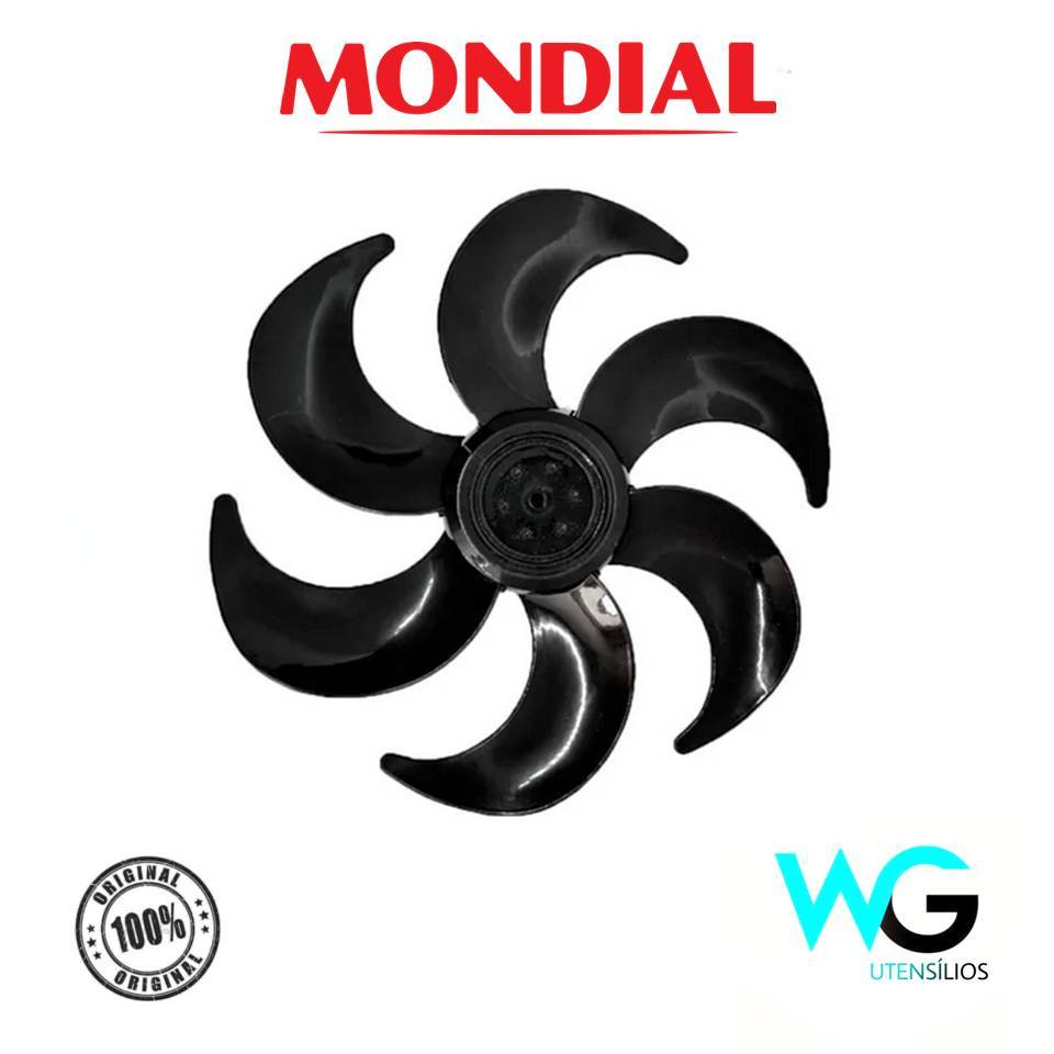 Hélice Ventilador Mondial Maxxi Power 30cm 6 Pás Preta Original