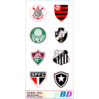 ADESIVO RESINADO TIME FUTEBOL - BD072