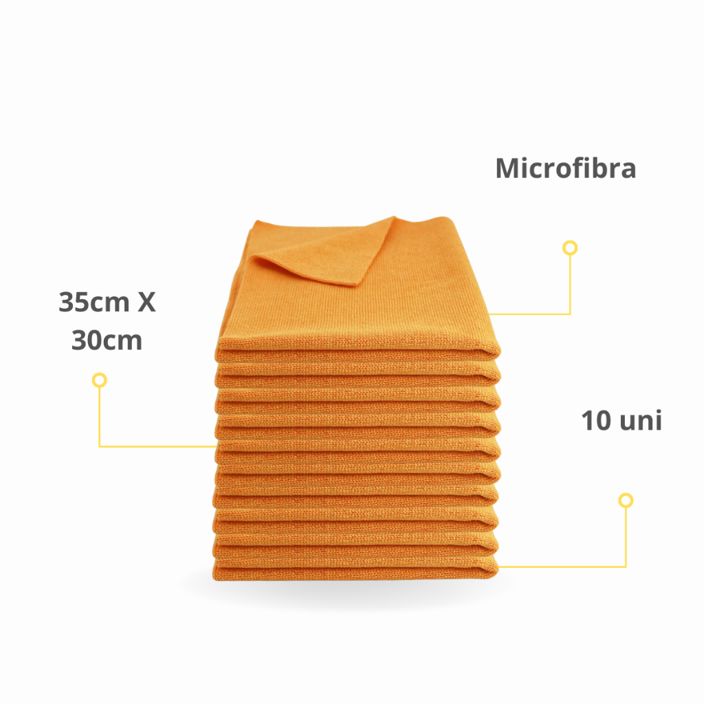Kit 10 Panos De Limpeza Microfibra alta absorção Multiuso