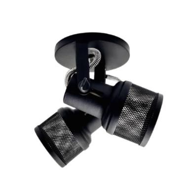 Spot Duplo Luminária Para 2 Lampadas  (BRANCO/PRETO) Tela Sobrepor Teto Parede Casa Salão Quarto Par20 Led Bulbo E27 em Oferta na Shopee