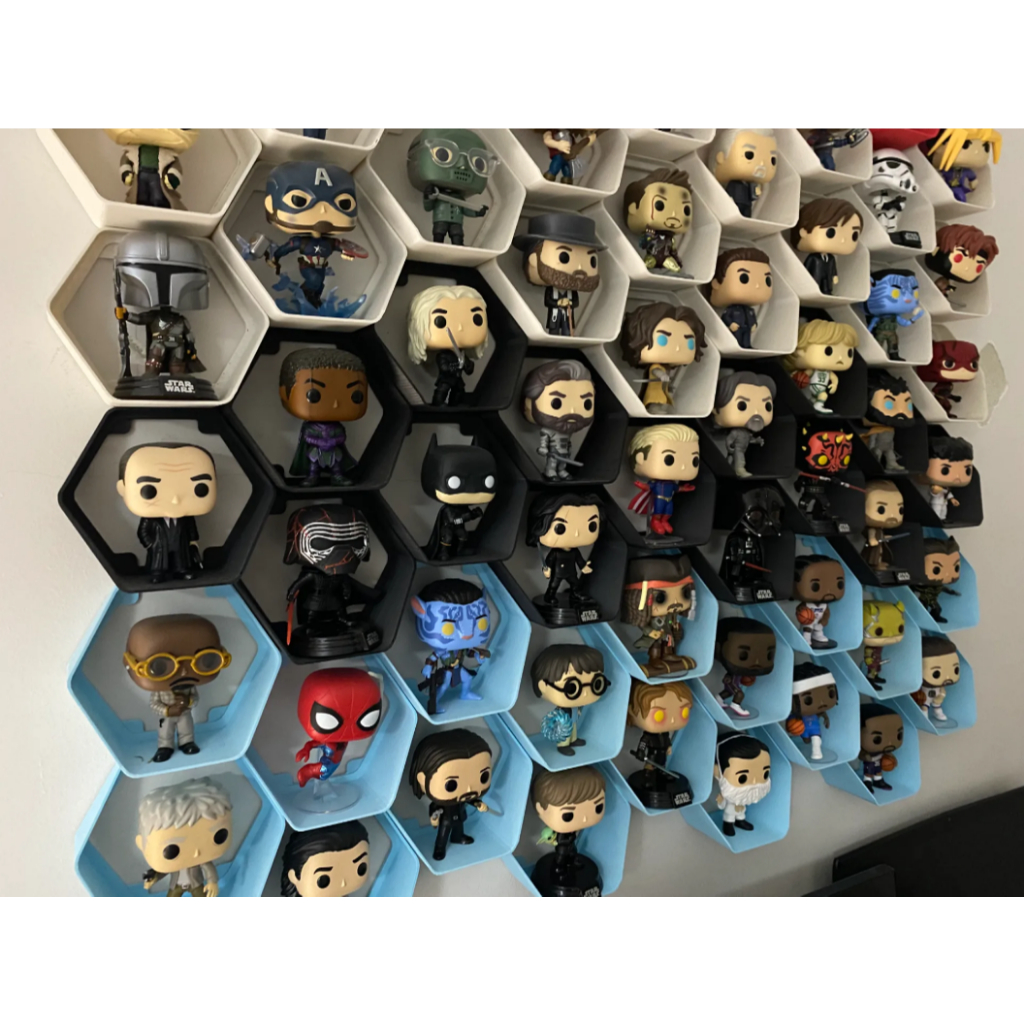Suporte prateleira nicho colmeia decorativo para Funko Organizador Expositor