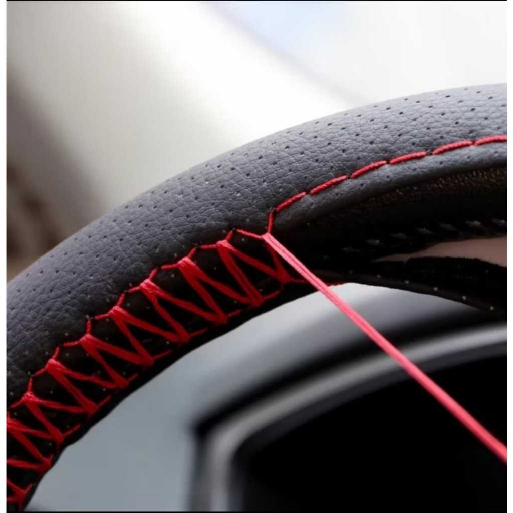 Capa De Volante Em Couro Automotivo Costurado Universal