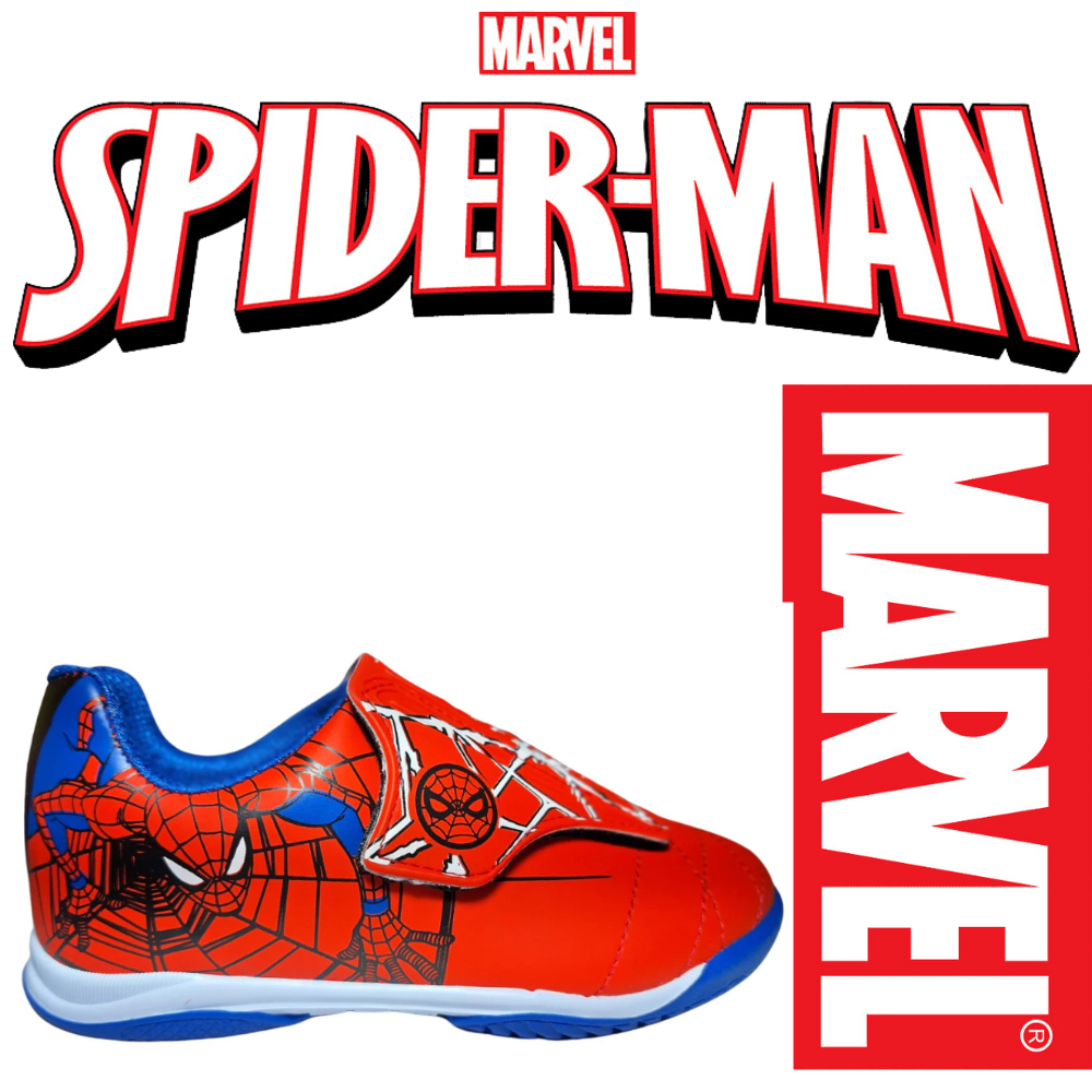 Chuteira marvel Futebol Futsal Salão Indoor Spider Man Homem Aranha Indoor 4113