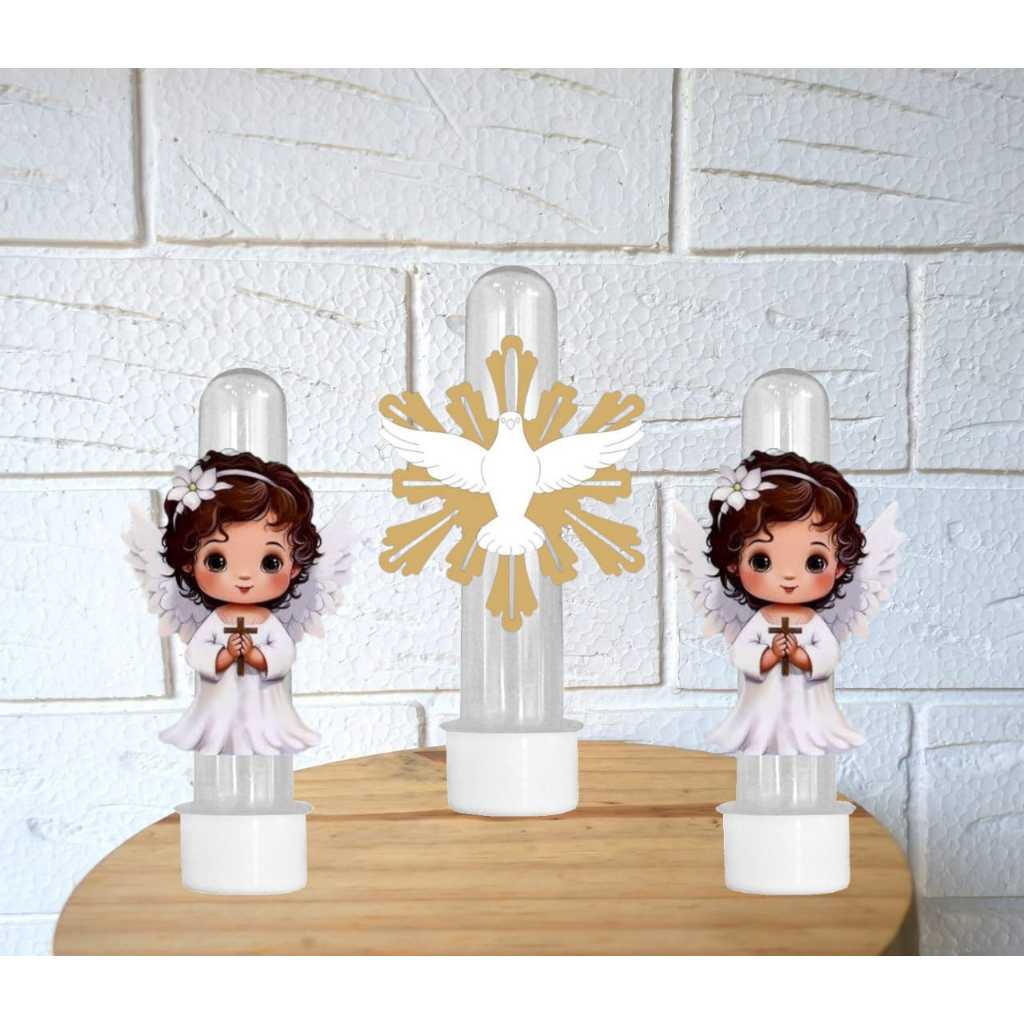 Apliques Personalizados para Tubetes Meu Primeiro Batizado Batismo Festa Infantil Aniversário Lembrancinhas