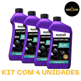KIT 4 LITROS ÓLEO MOTOR OIL RADNAQ 5W30 SINTÉTICO