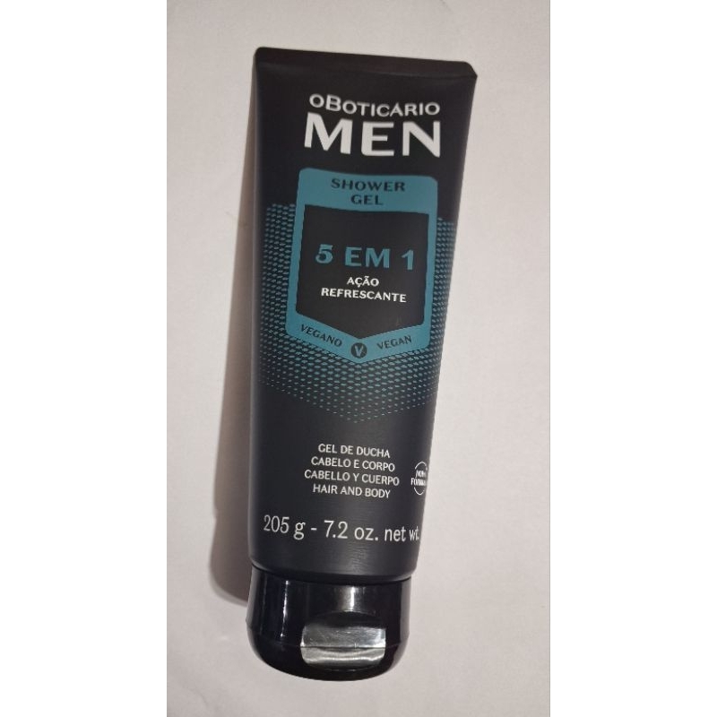 Shower gel  5 em 1 cabelo  e corpo  205 g men oboticario..