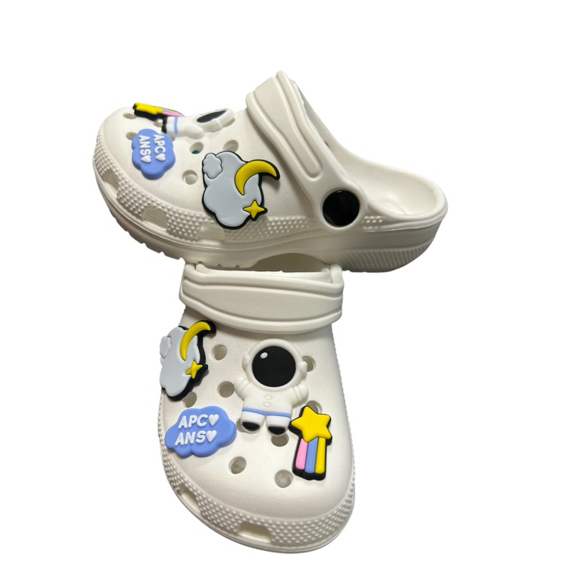 Sandália Chinelo Babuche 100%EVAPersonalizável Pingentes-Co Orto (astronauta)e Estilo na Moda! 23/24 Até 39/40