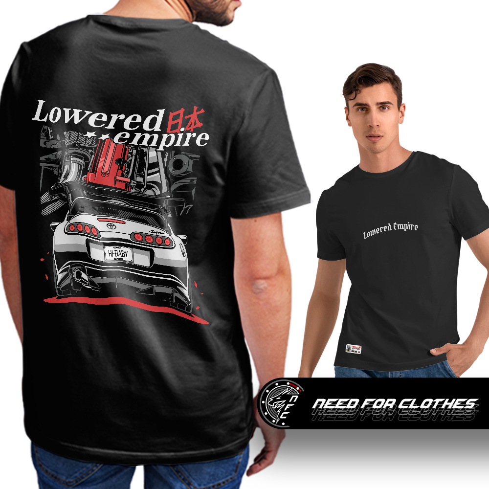 Camiseta Toyota Supra MK4, JDM, 2JZ-GTE, Twin-Turbo, Lowered Empire