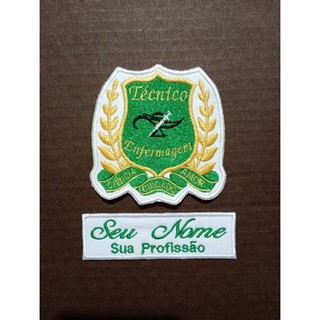 Patch Termocolante Técnico Enfermagem - kit seu nome e sobrenome + loho